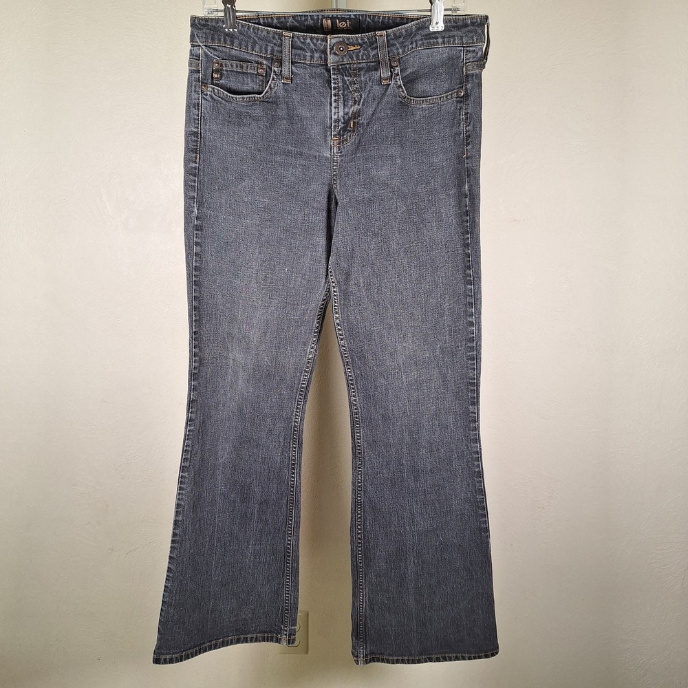 l.e.i. 90s Y2K Jeans Black Bell Bottom Flare Low‎ Rise Plus 13 Juniors